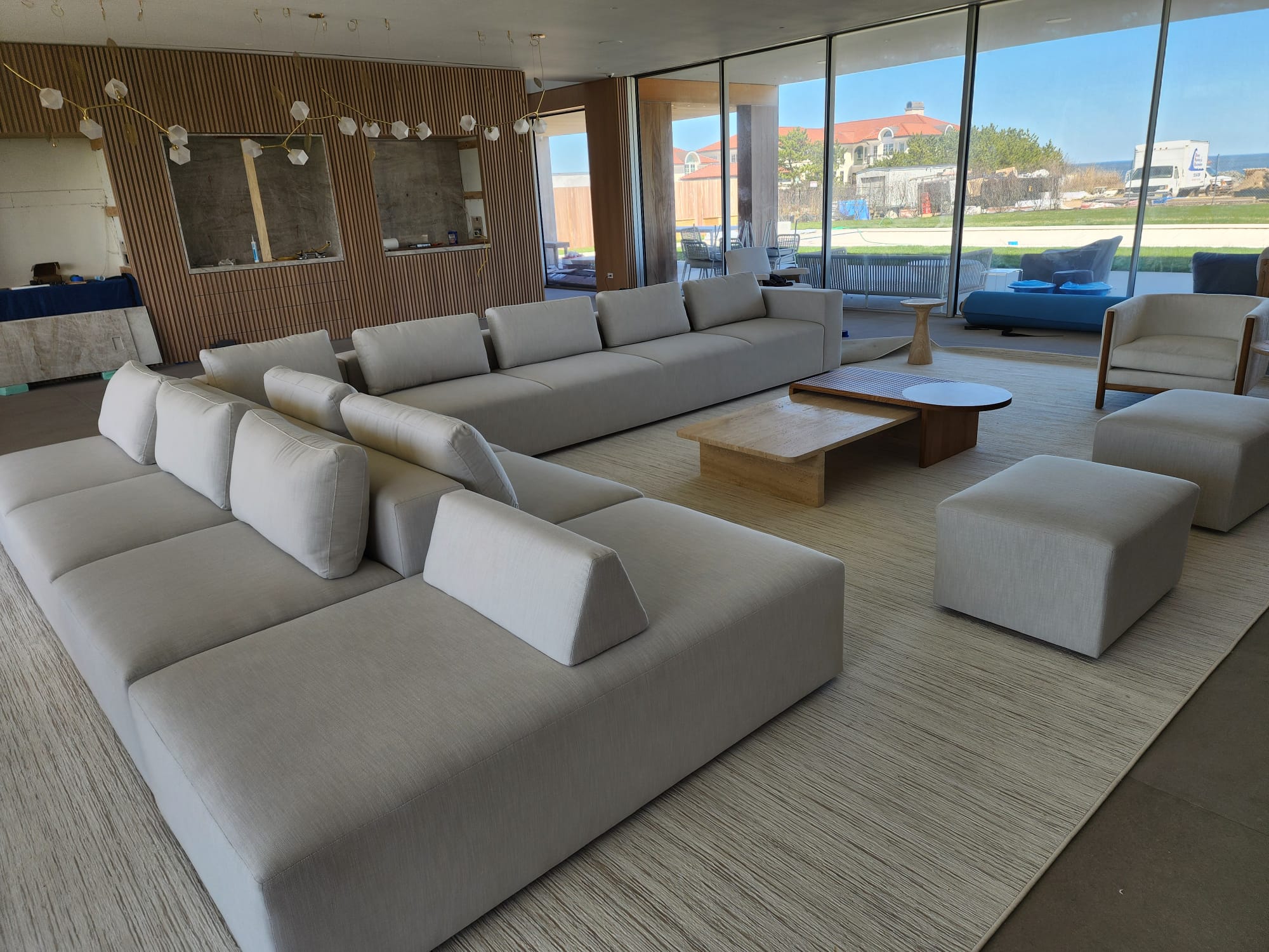 Tufted sectional — Custom Velvet Sectional Sofa